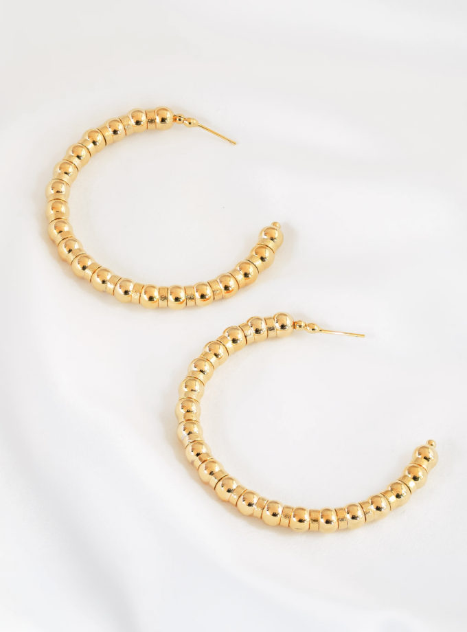 Créoles Maxi Perle Dorée