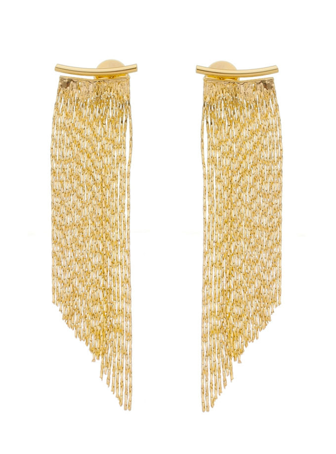 Boucles d’oreilles “Frange & Chaîne”