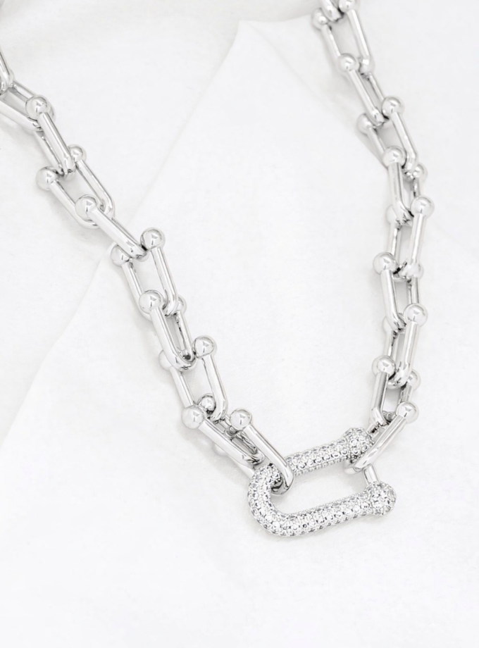 Collier Elos Zircon Argent